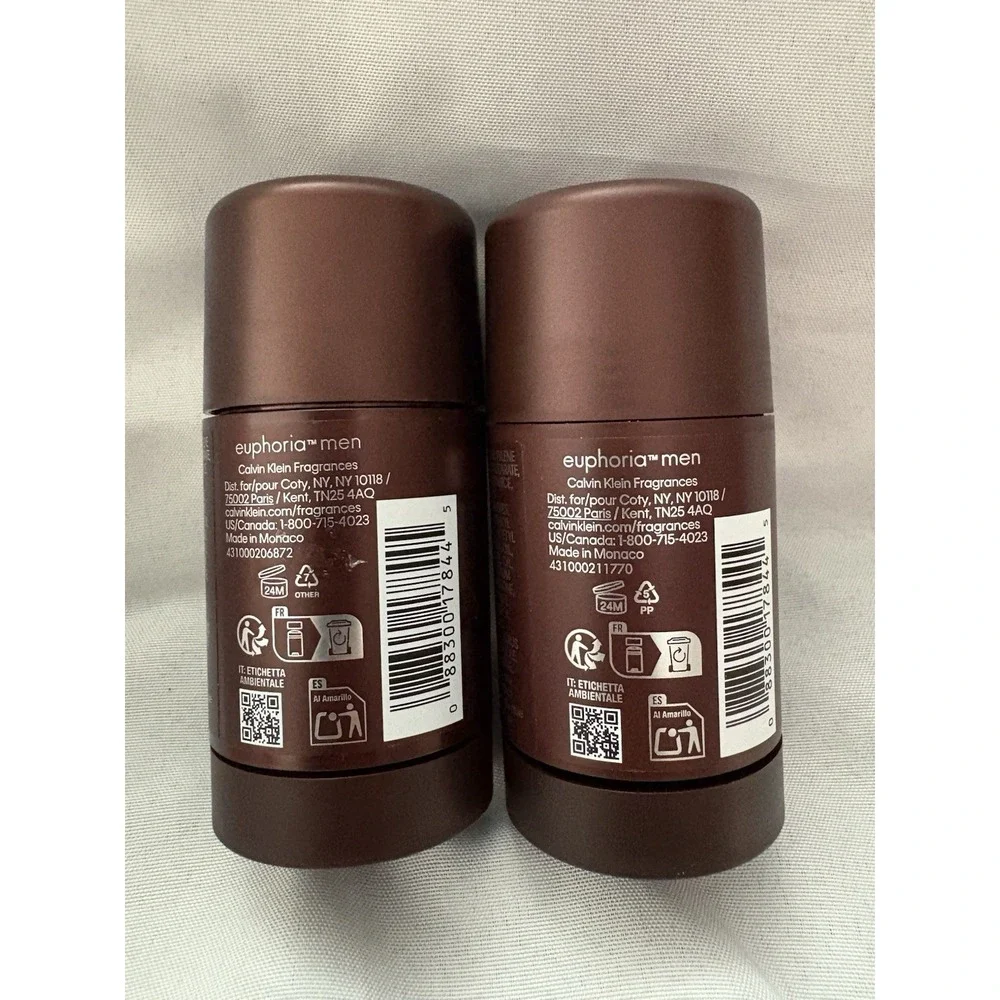 NEW Calvin Klein Euphoria For Men 2.5 oz Deodorant Stick 2 Pack CK Deodorant